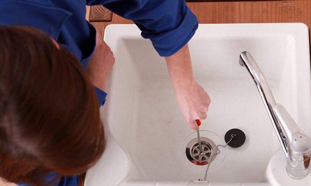 clogged sink